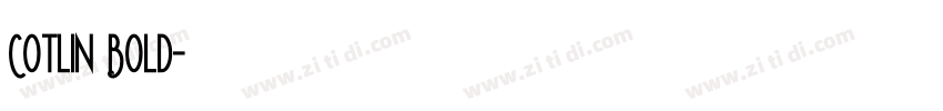 Cotlin Bold字体转换